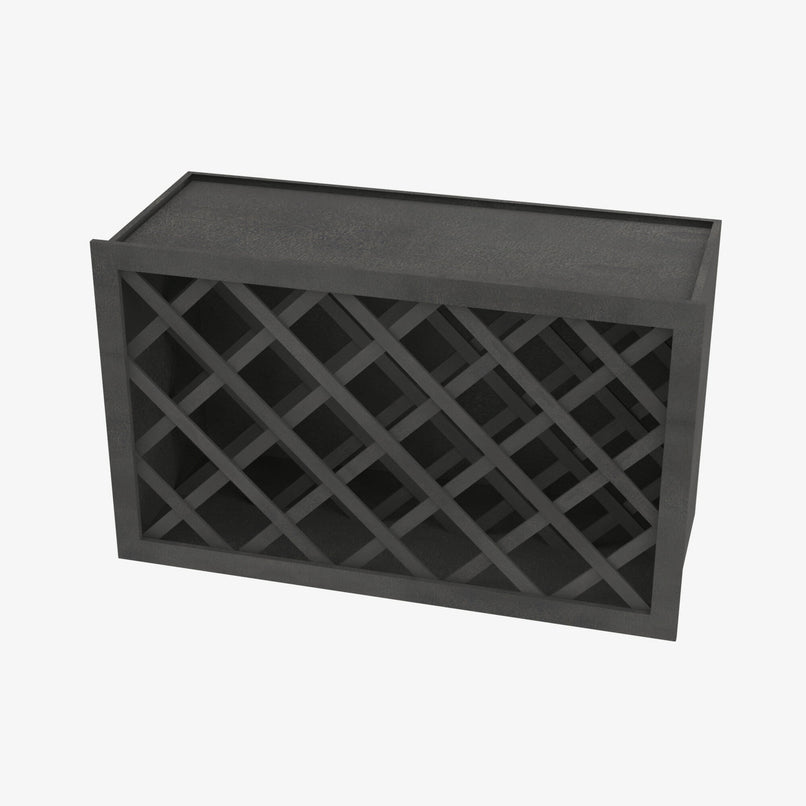 AA-W3018WR 30 Inch Wine Rack Cabinet | Blaze Black Shaker - image 1
