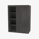 AA-WBLC30/33-3042 Single Door Cabinets 30 Inch Wall Blind Corner Cabinet | Blaze Black Shaker - image 3