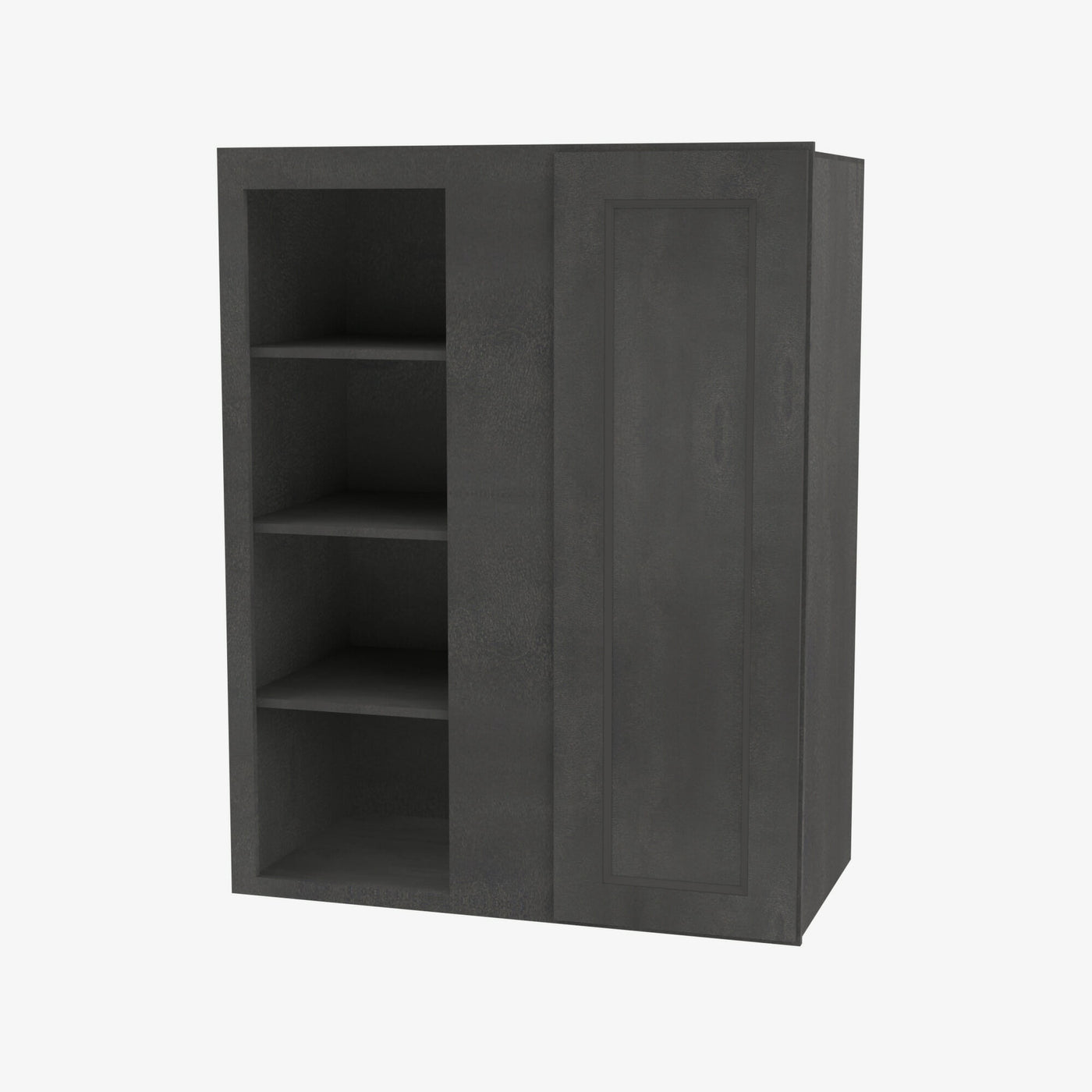 AA-WBLC30/33-3042 Single Door Cabinets 30 Inch Wall Blind Corner Cabinet | Blaze Black Shaker