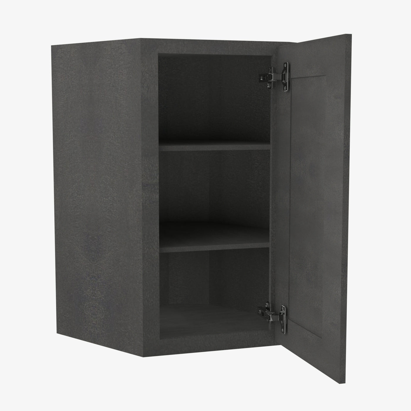 AA-WDC2442 Single Door Cabinets 24 Inch Wall Diagonal Corner Cabinet | Blaze Black Shaker