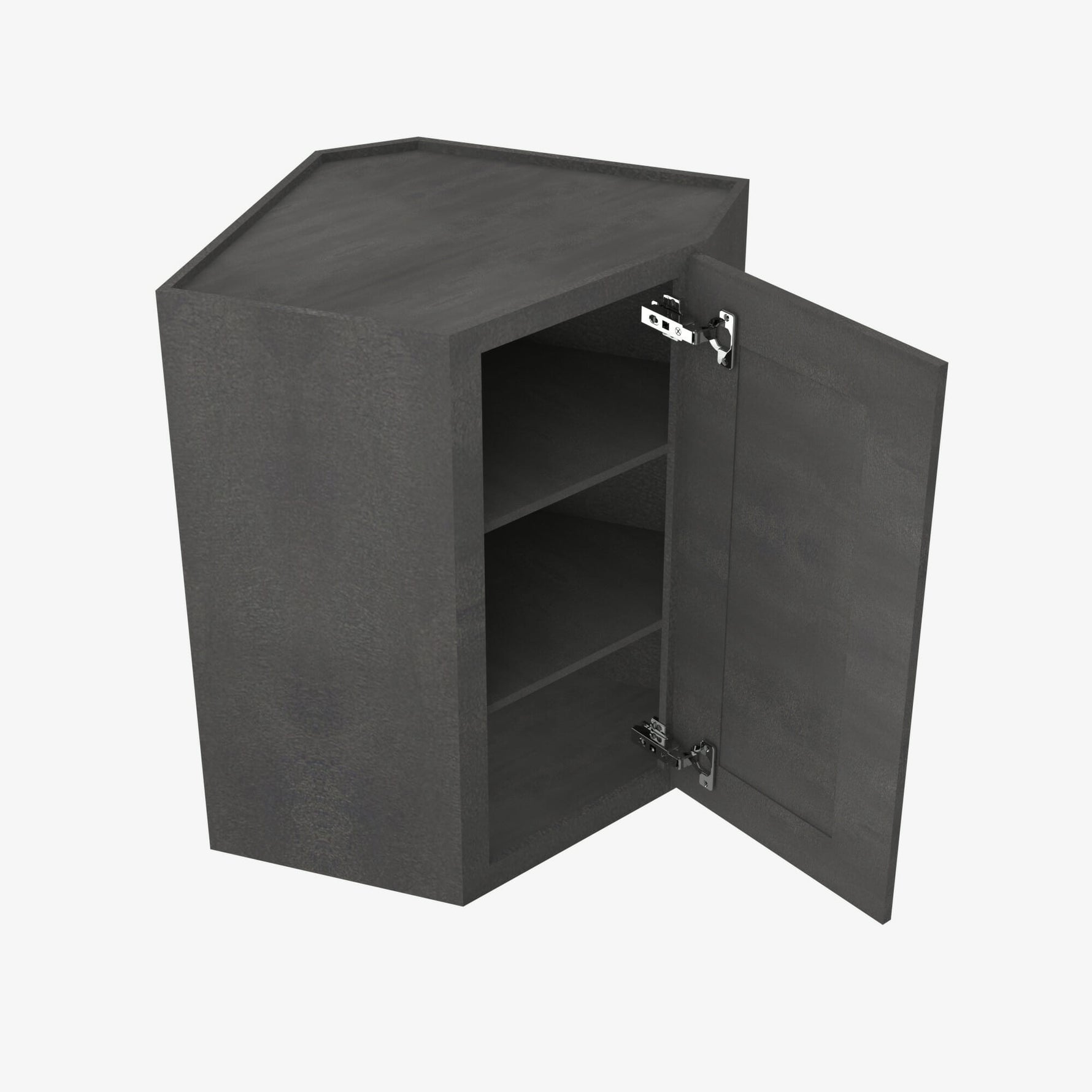 AA-WDC273615 Single Door Cabinets 27 Inch Wall Diagonal Corner Cabinet | Blaze Black Shaker - image 2
