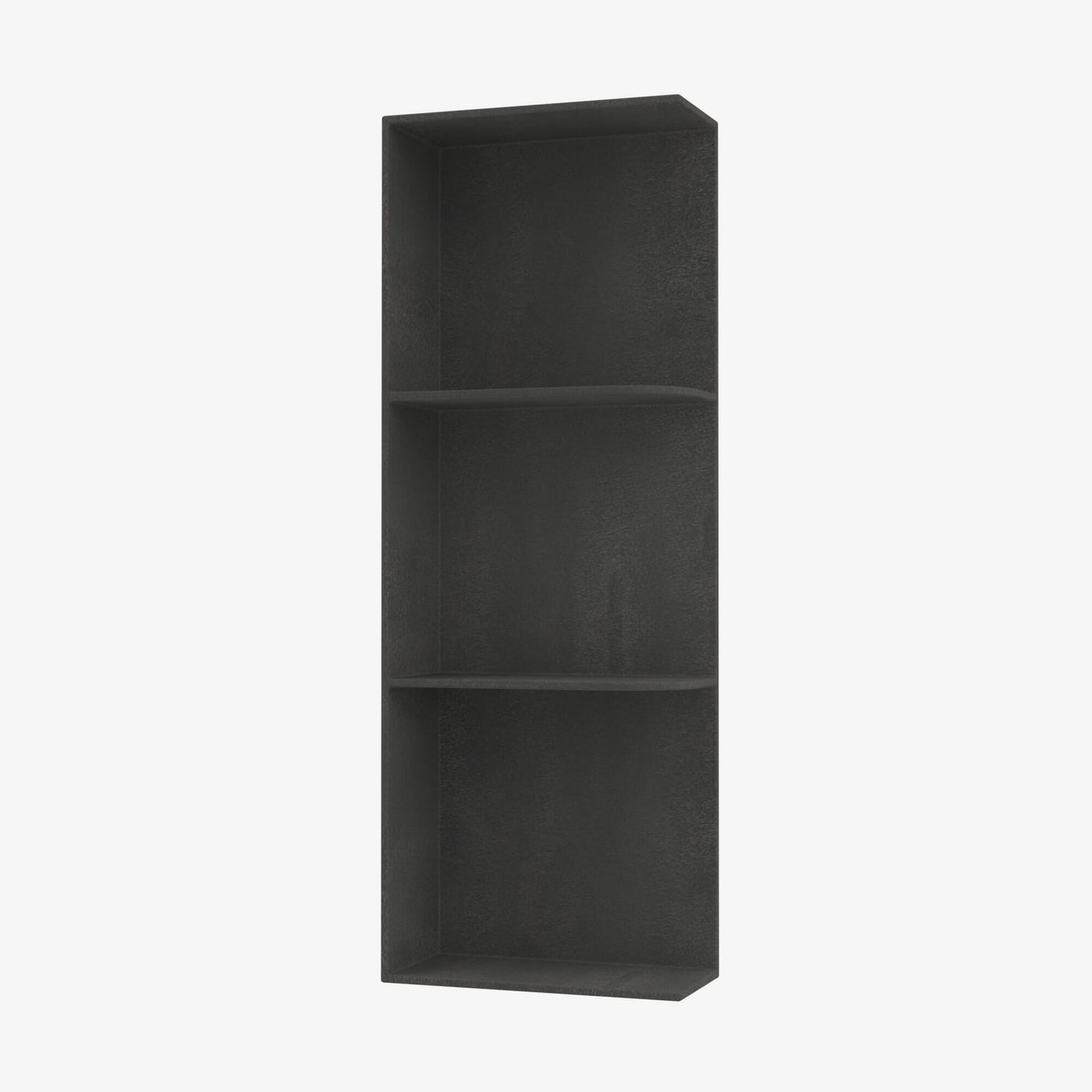 AA-WES542 Wall End Shelf with Open Shelves | TSG Forevermark Blaze Black Shaker