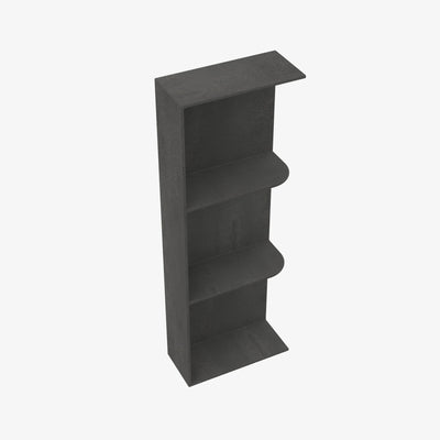 AA-WES536 Wall End Shelf with Open Shelves | TSG Forevermark Blaze Black Shaker - image 1