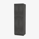 AA-WP2484B Four Door 24 Inch Tall Wall Pantry Cabinet with Butt Doors | Blaze Black Shaker - image 3