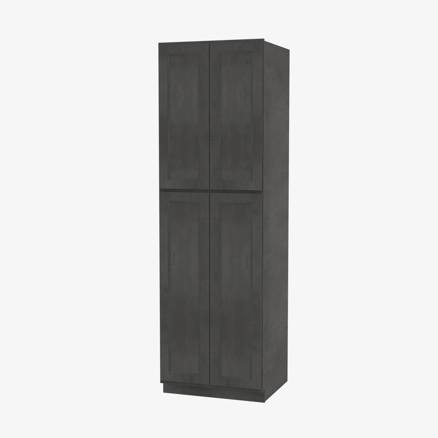 AA-WP2484B Four Door 24 Inch Tall Wall Pantry Cabinet with Butt Doors | Blaze Black Shaker - image 3