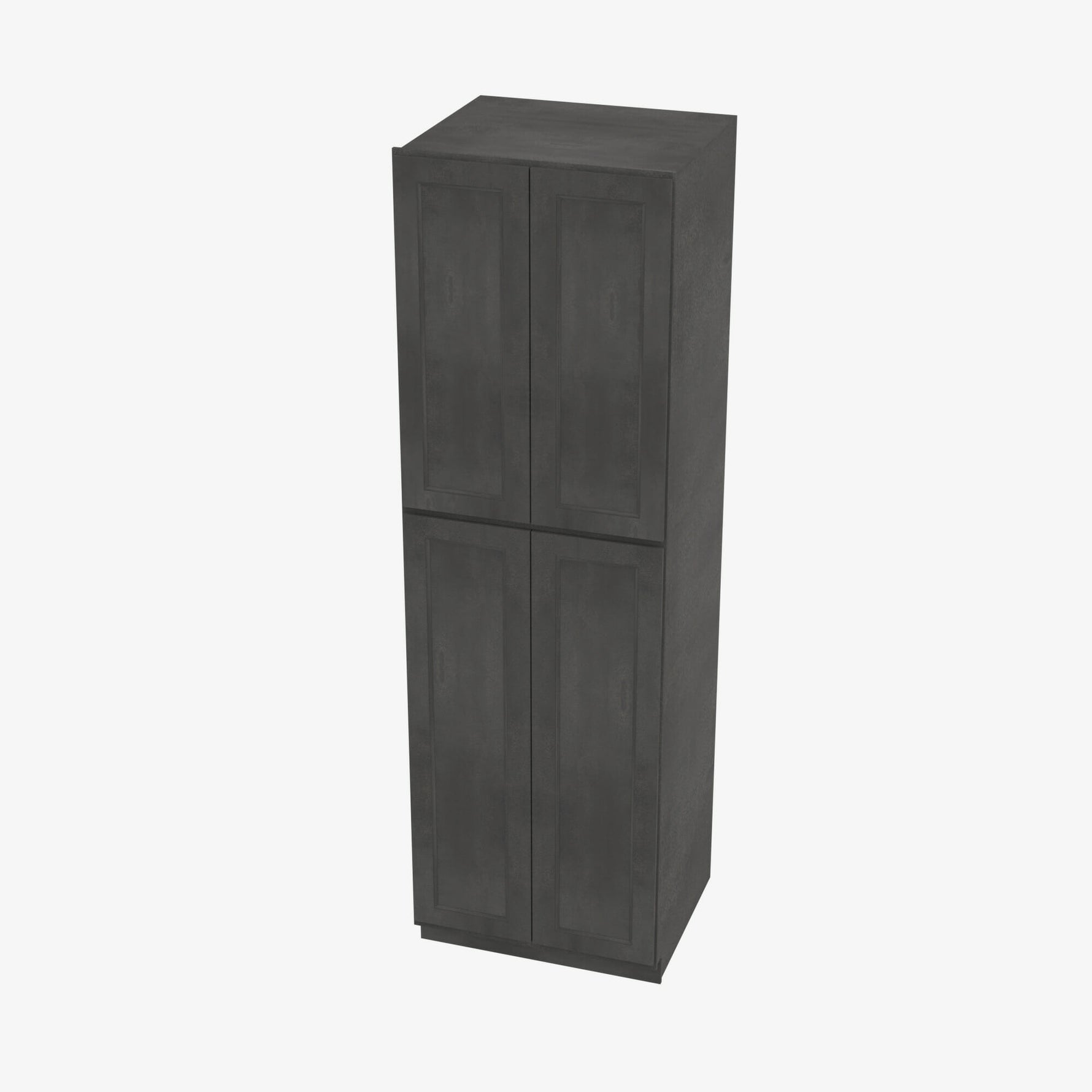 AA-WP2496B Four Door 24 Inch Tall Wall Pantry Cabinet with Butt Doors | Blaze Black Shaker - image 4