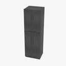 AA-WP2484B Four Door 24 Inch Tall Wall Pantry Cabinet with Butt Doors | Blaze Black Shaker - image 9