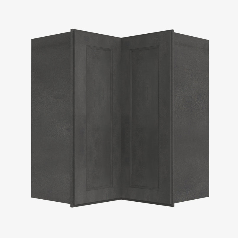 AA-WSQ2430 24 Inch Easy Reach Wall Corner Cabinet | Blaze Black Shaker - image 7