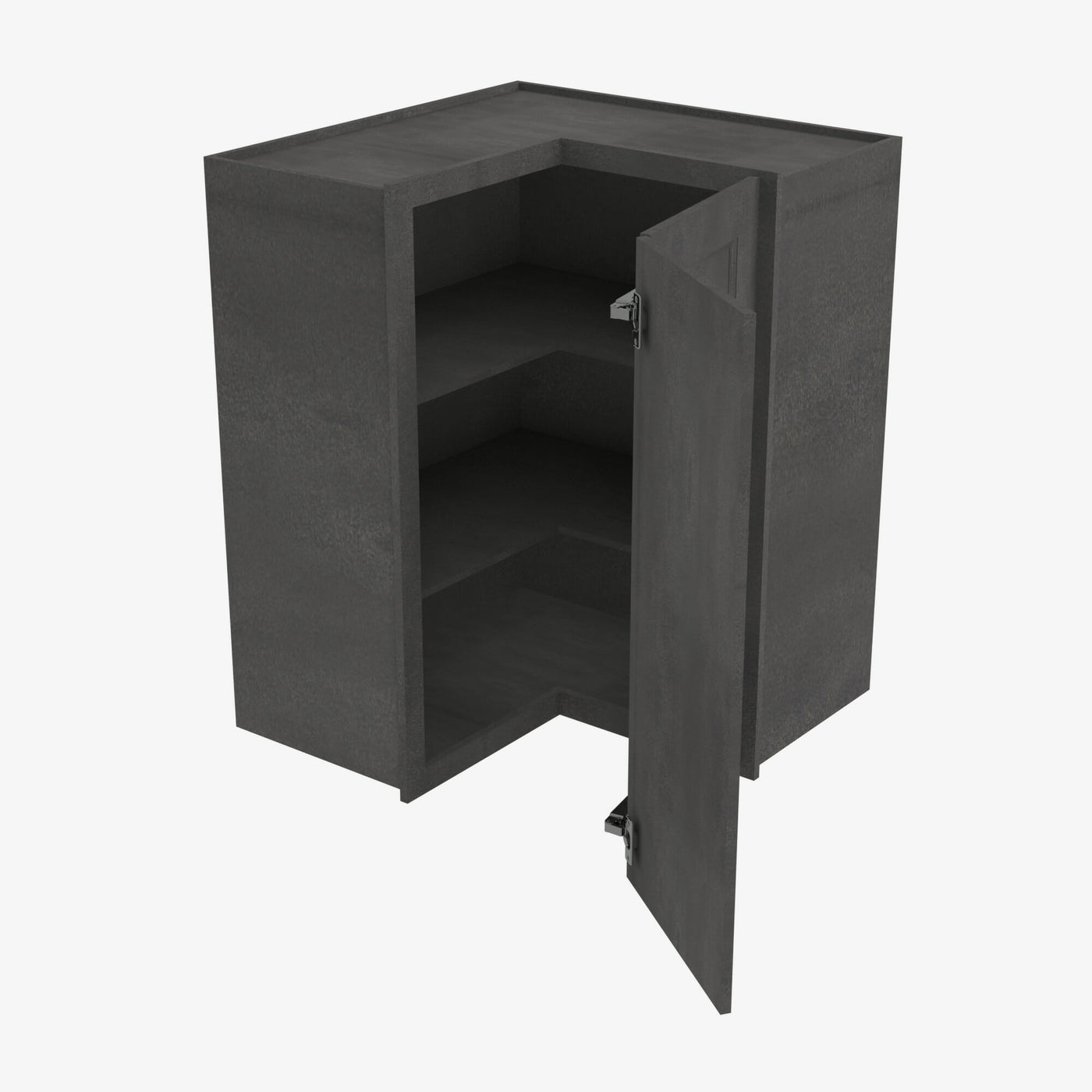 AA-WSQ2436 24 Inch Easy Reach Wall Corner Cabinet | Blaze Black Shaker