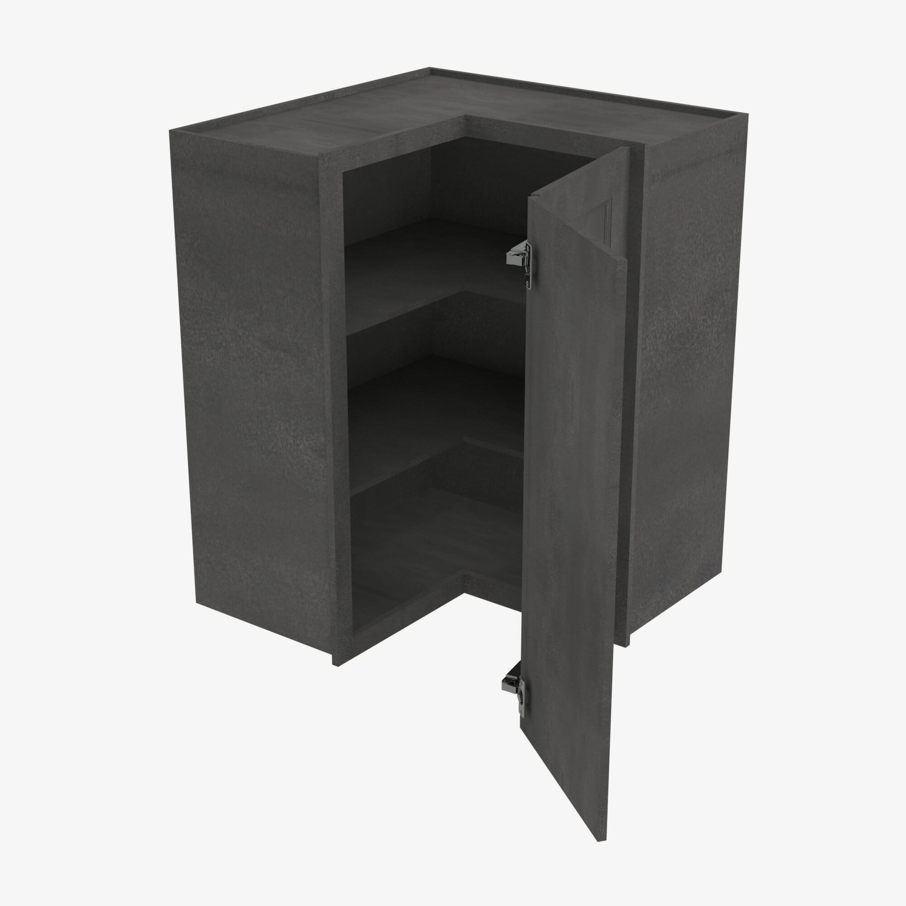 AA-WSQ2430 24 Inch Easy Reach Wall Corner Cabinet | Blaze Black Shaker - image 8