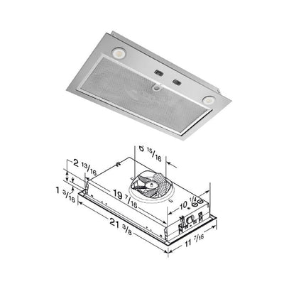 Fabuwood Allure Fusion Timber – RHBB 250 CFM STAINLESS VENTILATOR - image 1