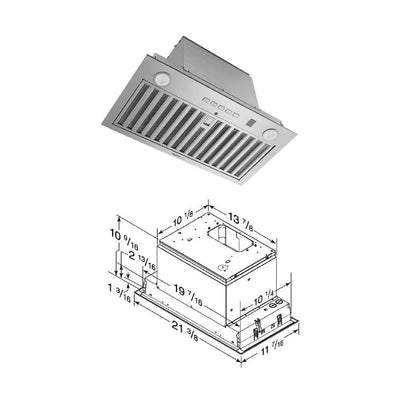 Fabuwood Allure Fusion Nickel – RHBB 600 CFM STAINLESS VENTILATOR - image 1