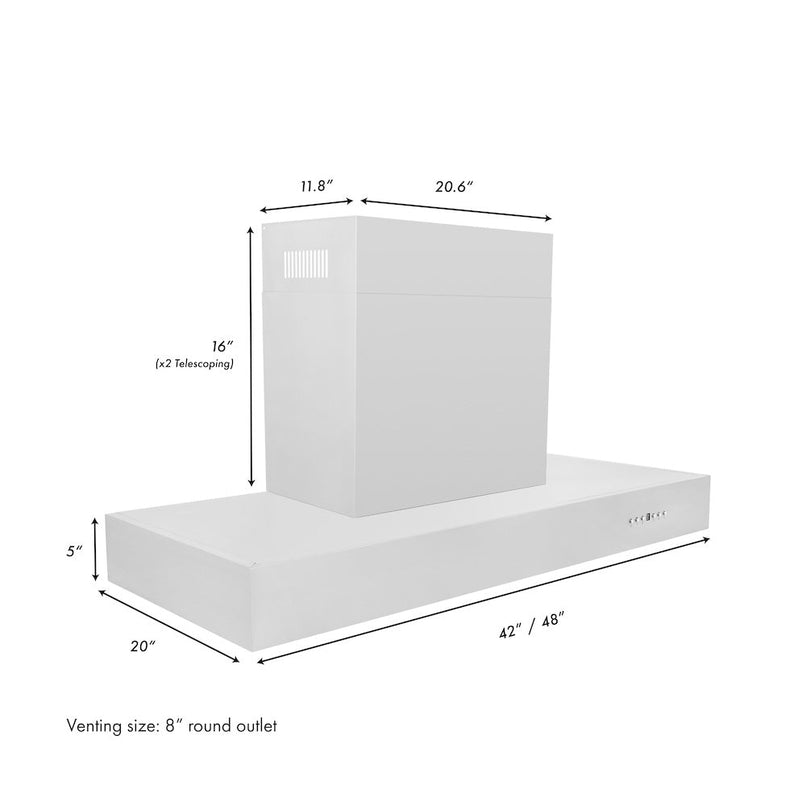 ZLINE 42 in. Ducted Professional Wall Mount Range Hood in Stainless Steel (KECOM-42) - image 10