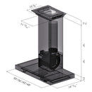 ZLINE 48 in. Convertible Vent Wall Mount Range Hood in Stainless Steel with Crown Molding (KECRN-48)