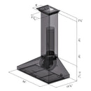 ZLINE 36 in. Convertible Vent Wall Mount Range Hood in Stainless Steel with Crown Molding (KL3CRN-36)