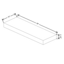 Fabuwood Allure Galaxy Mocha 30" W X 2 1/2" H X 10" D Floating Shelf With LED - image 1