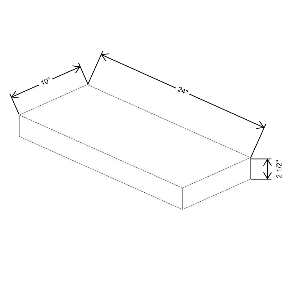 Fabuwood Quest Discovery Frost 24" W X 2 1/2" H X 10" D Floating Shelf With LED - image 1