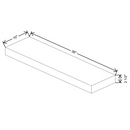 Fabuwood Allure Galaxy Cobblestone 36" W X 2 1/2" H X 10" D Timber Floating Shelf With Led - image 1