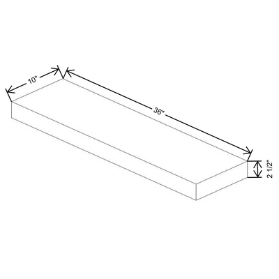 Fabuwood Allure Galaxy Nickel 36" W X 2 1/2" H X 10" D Timber Floating Shelf With LED - image 1