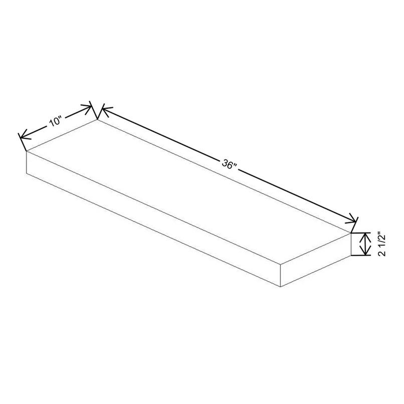 Fabuwood Quest Metro Frost 36" W X 2 1/2" H X 10" D Walnut Floating Shelf With LED - image 1