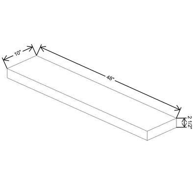 Fabuwood Value Premium Hallmark Frost 48" W X 2 1/2" H X 10" D Walnut Floating Shelf With LED - image 1