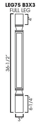 AW-LEG75 B3x3 Trimmable Full Decor Leg | TSG Forevermark Ice White Shaker - image 2