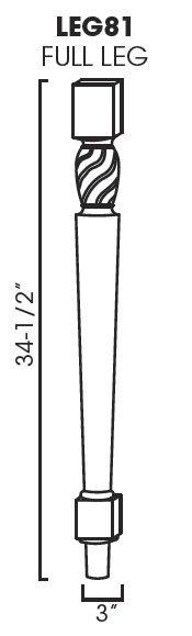 GW-LEG81 Full Decor Leg | TSG Forevermark Gramercy White - image 3