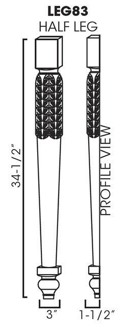 GW-LEG83 Half Decor Leg | TSG Forevermark Gramercy White - image 2