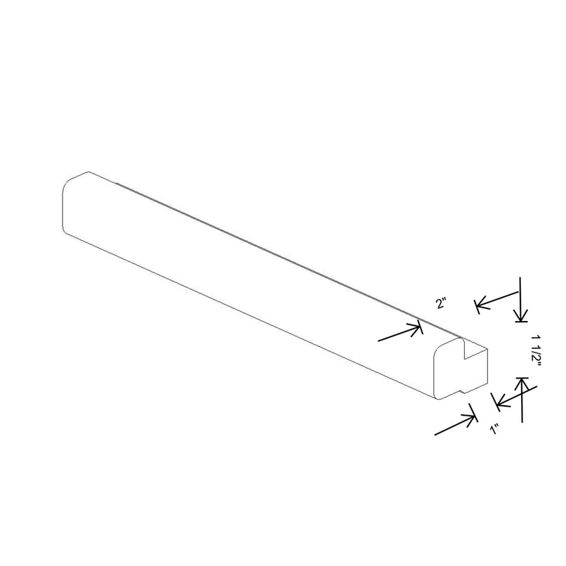 Fabuwood Illume Catalina Olmo 3 96" W x 1 1/2" H x 3/4" D Light Rail Molding - image 1