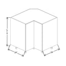 Fabuwood Illume Catalina Olmo 3 36" W x 34 1/2" H x 24" D Lazy Susan Base Cabinet - image 1