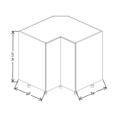 Fabuwood Illume Tuscany Muratti 4 36" W x 34 1/2" H x 24" D Lazy Susan Base Cabinet - image 1