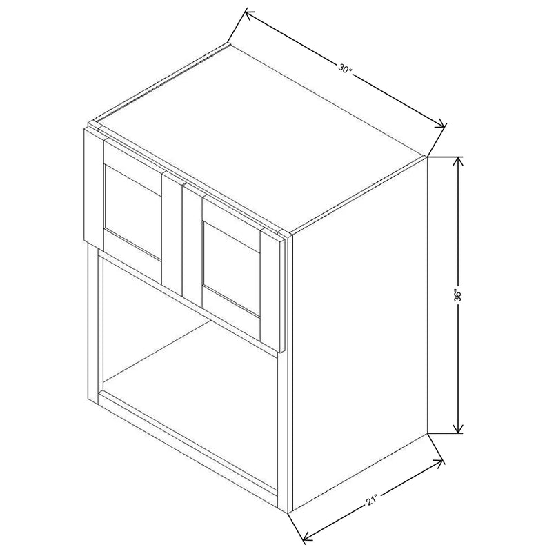 Fabuwood Allure Nexus Frost 30" W X 36" H X 21" D Microwave Cabinet - LEFT SIDE (L) - image 1