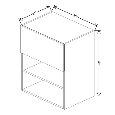 Fabuwood Illume Catalina Olmo 3 30" W x 36" H x 21" D Microwave Cabinet - image 1