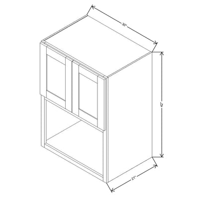 Fabuwood Allure Galaxy Cobblestone 30" W X 42" H X 21" D Microwave Cabinet - LEFT SIDE (L) - image 1