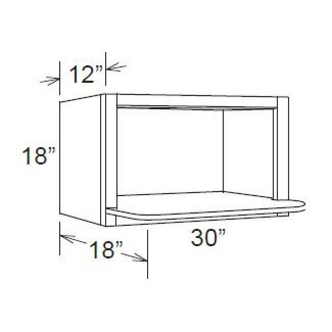 AN-MWO3018PM-12 30 Inch Microwave Oven Wall Cabinet | Nova Light Grey Shaker - image 5