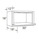 TQ-MWO3018PM-12 30 Inch Microwave Oven Wall Cabinet | Townplace Crema - image 5