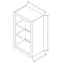 Fabuwood Allure Galaxy Mocha 18" W X 30" H X 12" D Wall No Door Cabinet - RIGHT SIDE (RS) - image 1