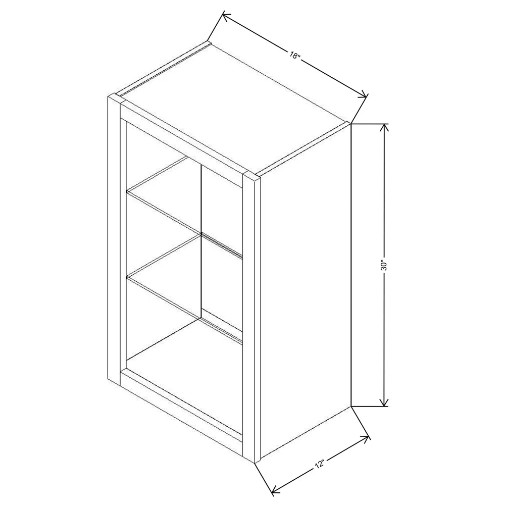 Fabuwood Allure Galaxy Timber 18" W X 30" H X 12" D Wall No Door Cabinet - LEFT SIDE (L)