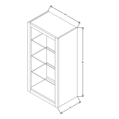 Fabuwood Allure Galaxy Mocha 18" W X 36" H X 12" D Wall No Door Cabinet - RIGHT SIDE (RS) - image 1