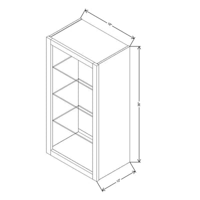 Fabuwood Allure Galaxy Frost 18" W X 36" H X 12" D Wall No Door Cabinet - NO FINISH - image 1