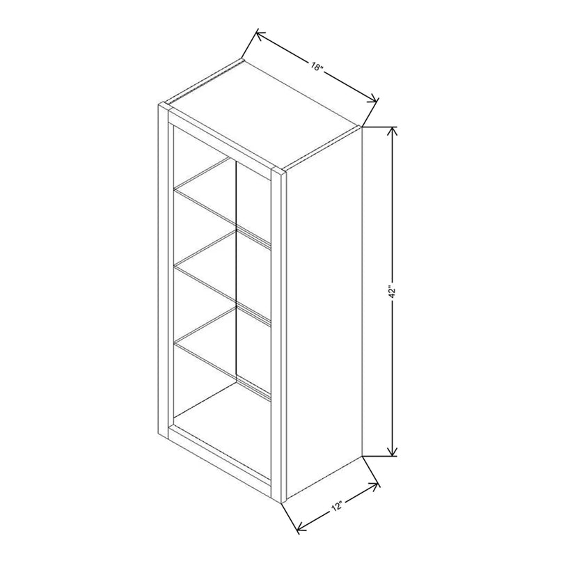 Fabuwood Allure Galaxy Horizon 18" W X 42" H X 12" D Wall No Door Cabinet - BOTH SIDE (BS) - image 1