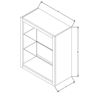 Fabuwood Allure Galaxy Frost 24" W X 30" H X 12" D Wall No Door Cabinet - NO FINISH - image 1