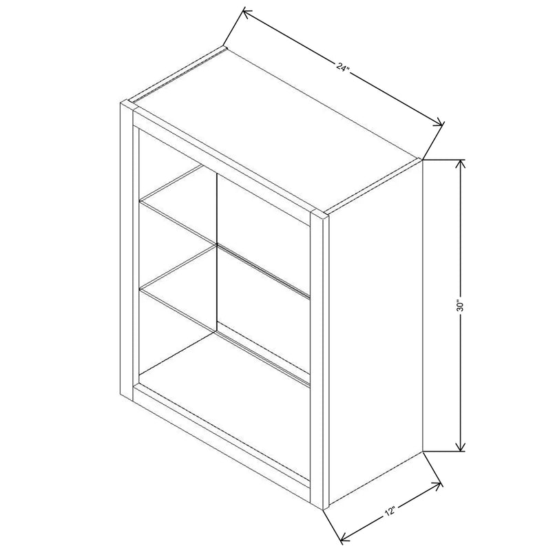 Fabuwood Allure Galaxy Horizon 24" W X 30" H X 12" D Wall No Door Cabinet - NO FINISH - image 1