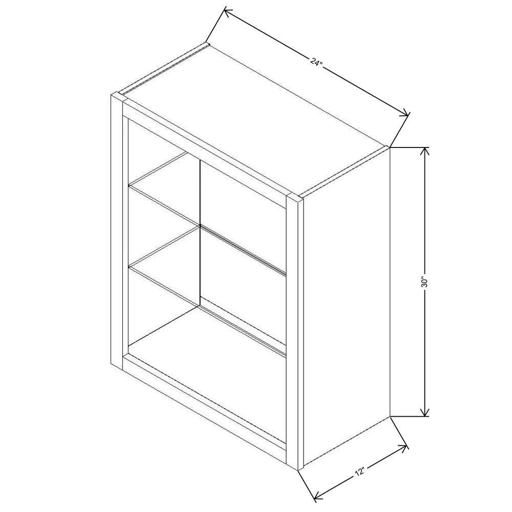 Fabuwood Allure Galaxy Frost 24" W X 30" H X 12" D Wall No Door Cabinet - BOTH SIDE (BS) - image 1