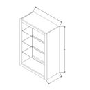 Fabuwood Allure Galaxy Mocha 24" W X 36" H X 12" D Wall No Door Cabinet - NO FINISH - image 1