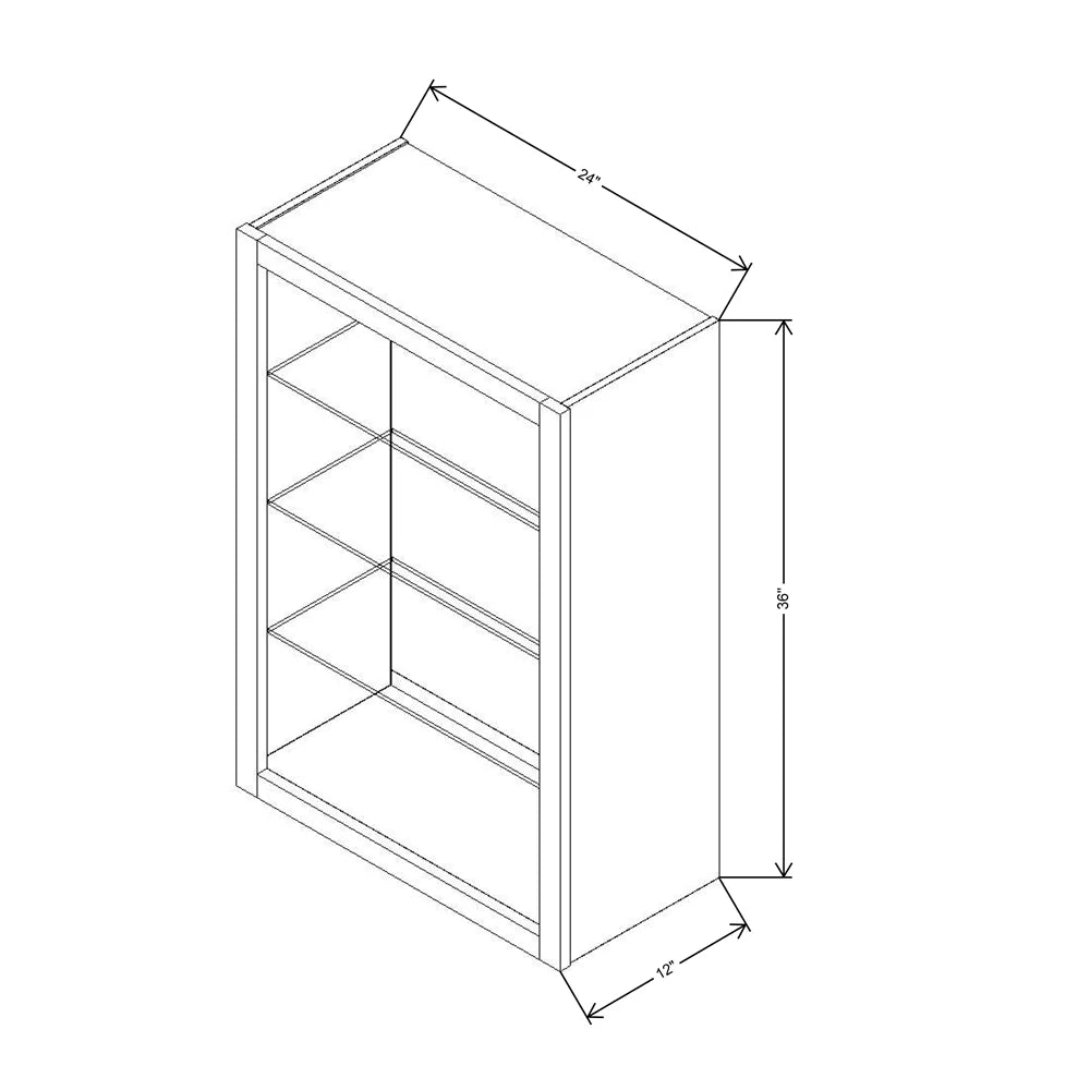 Fabuwood Allure Galaxy Dove 24" W X 36" H X 12" D Wall No Door Cabinet - LEFT SIDE (L) - image 1