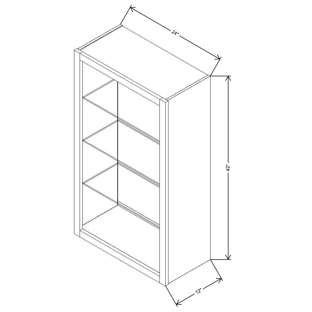 Fabuwood Allure Nexus Frost 24" W X 42" H X 12" D Wall No Door Cabinet - NO FINISH
