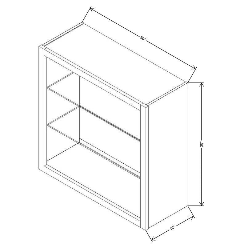 Fabuwood Allure Onyx Frost 30" W X 30" H X 12" D Wall No Door Cabinet - BOTH SIDE (BS) - image 1