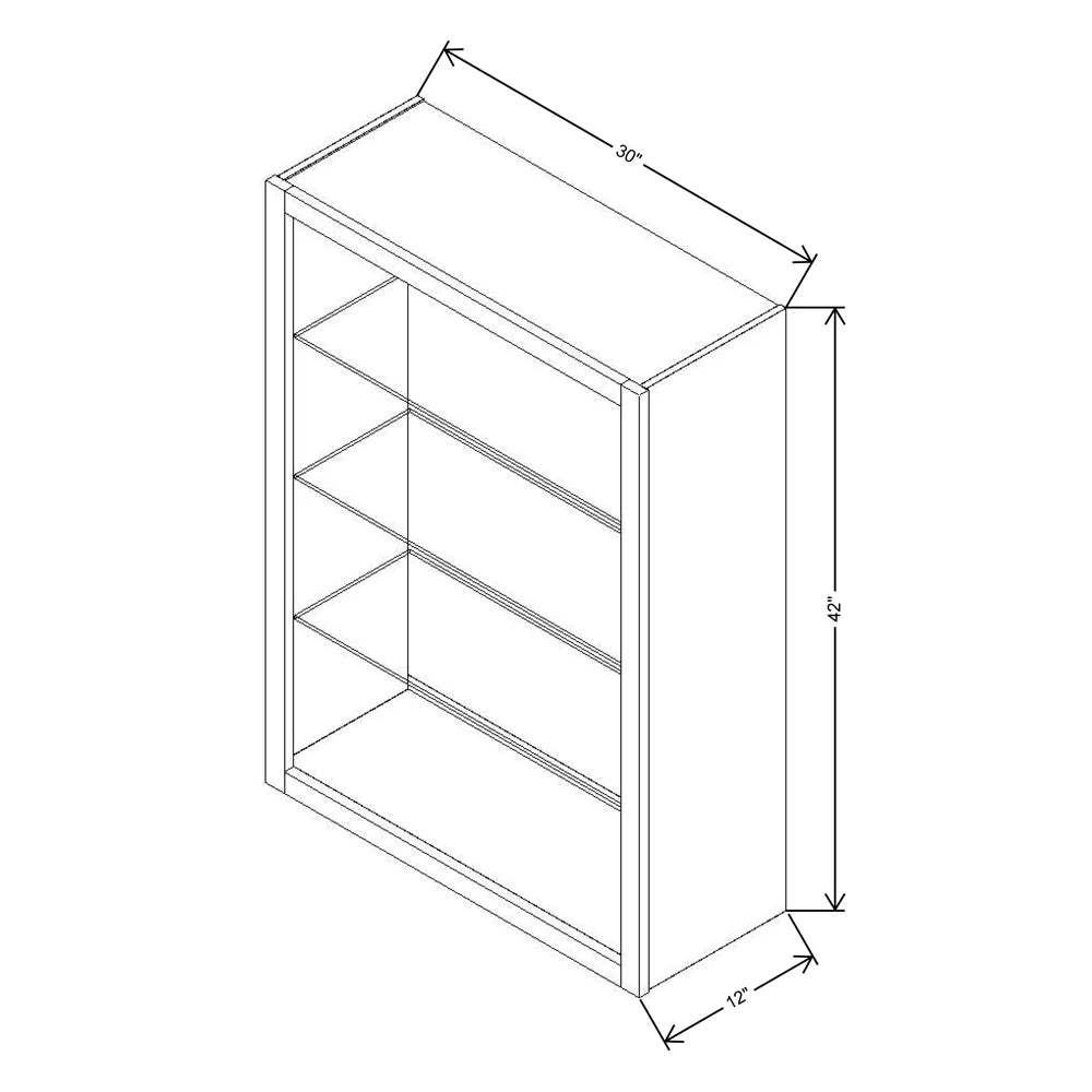 Fabuwood Allure Galaxy Frost 30" W X 42" H X 12" D Wall No Door Cabinet - BOTH SIDE (BS) - image 1