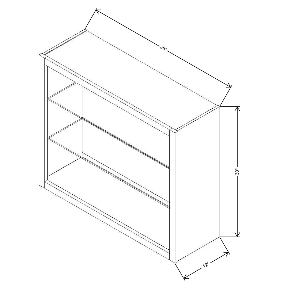 Fabuwood Allure Onyx Horizon 36" W X 30" H X 12" D Wall No Door Cabinet - NO FINISH